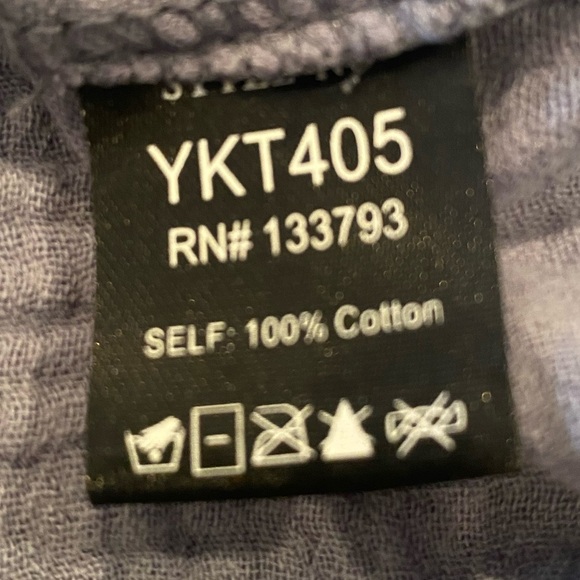 NWOT POL Loose Fit Button Up Long Sleeve Top, Blue, Size L - Picture 6 of 9